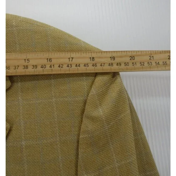 Canali Sport Coat 42 L Blazer Silk Wool Jacket Windowpane Tweed IT 52
